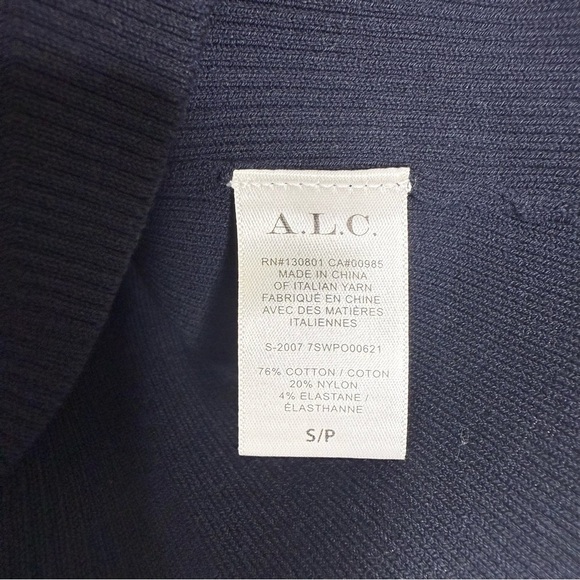 A.L.C. Ribbed Turtleneck Sweater – Navy Blue – Size Small - Picture 4 of 6